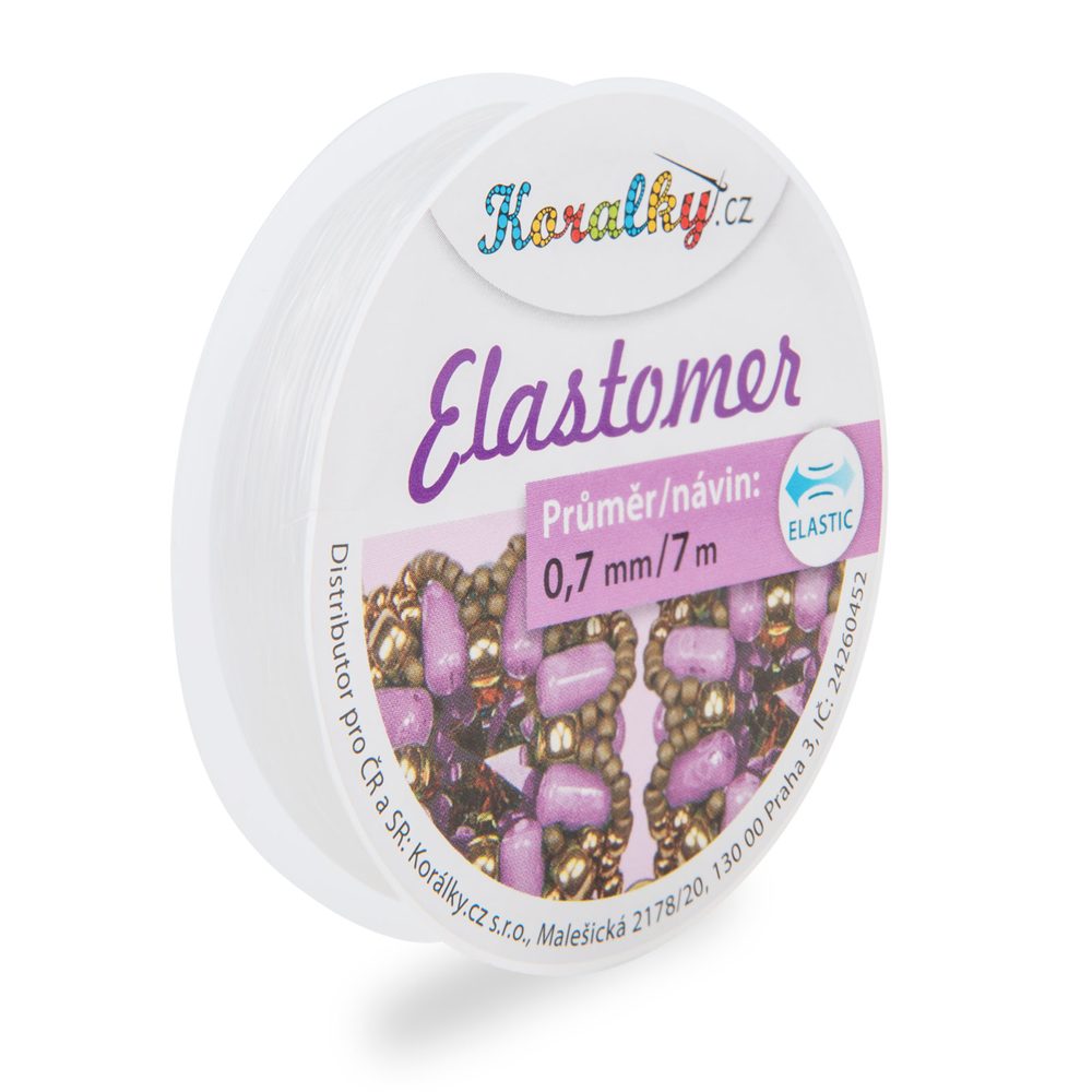 Manumi Elastomer 0,7mm/7m čirý - 5 ks