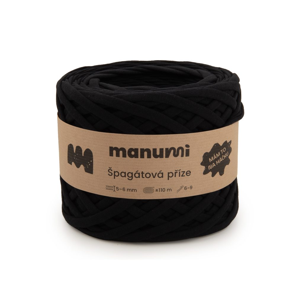 Manumi špagátová příze černá - 3 ks
