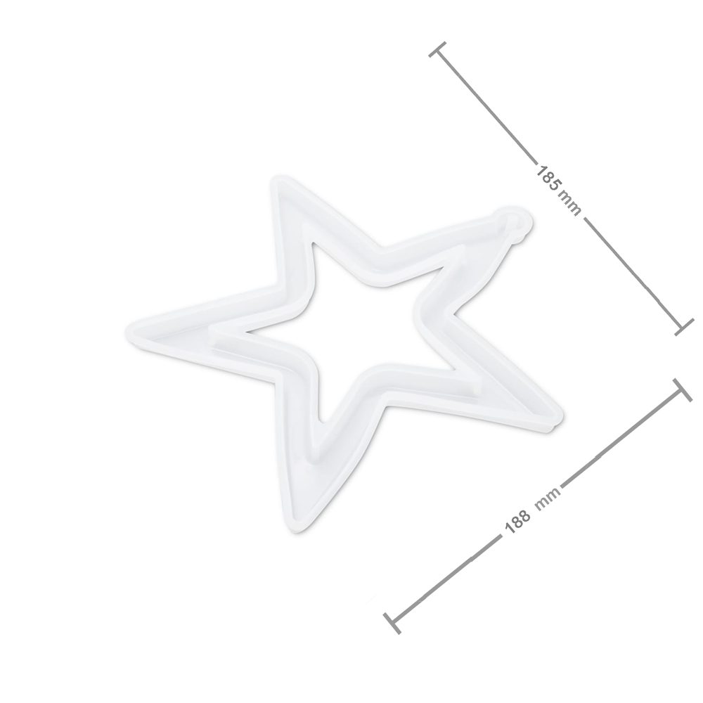 Silikonová forma na odlévání kreativní hmoty hvězda 188x185x11mm - 1 ks