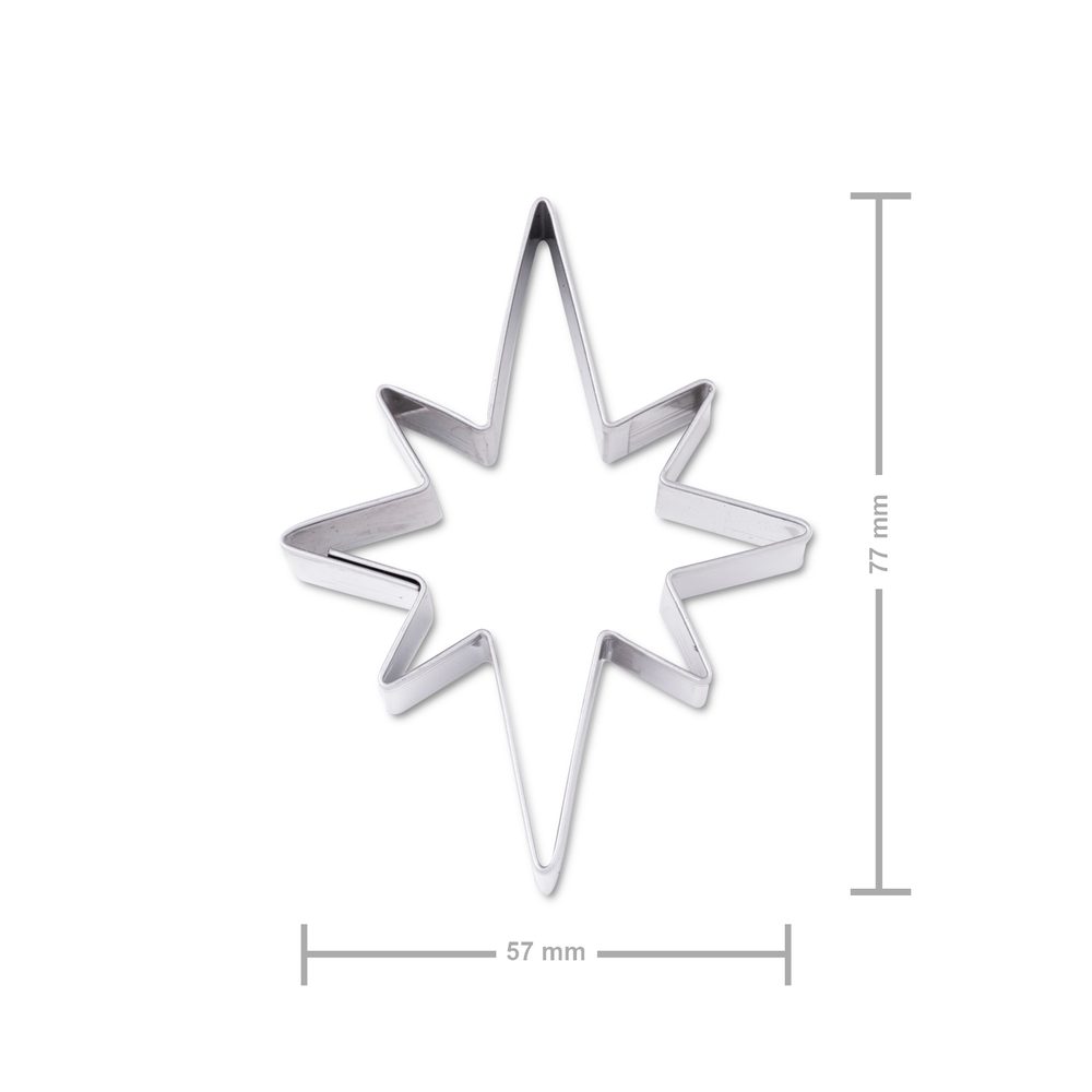 Vykrajovátko hvězda osmicípá 57×77mm - 1 ks