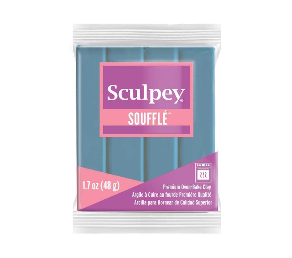Sculpey SOUFFLÉ Bluestone šedomodrá - 5 ks - 5 ks