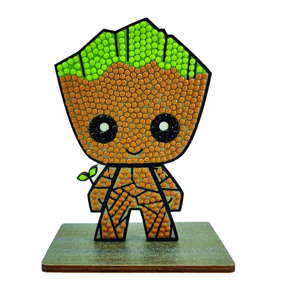 Diamantové malování postava Marvel Groot - 3 ks