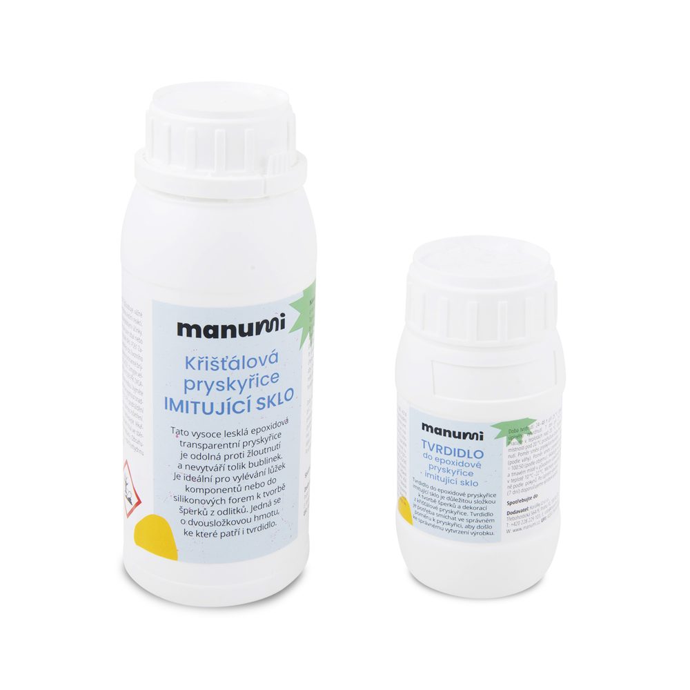 Manumi Křišťálová pryskyřice imitující sklo 840g - 3 ks