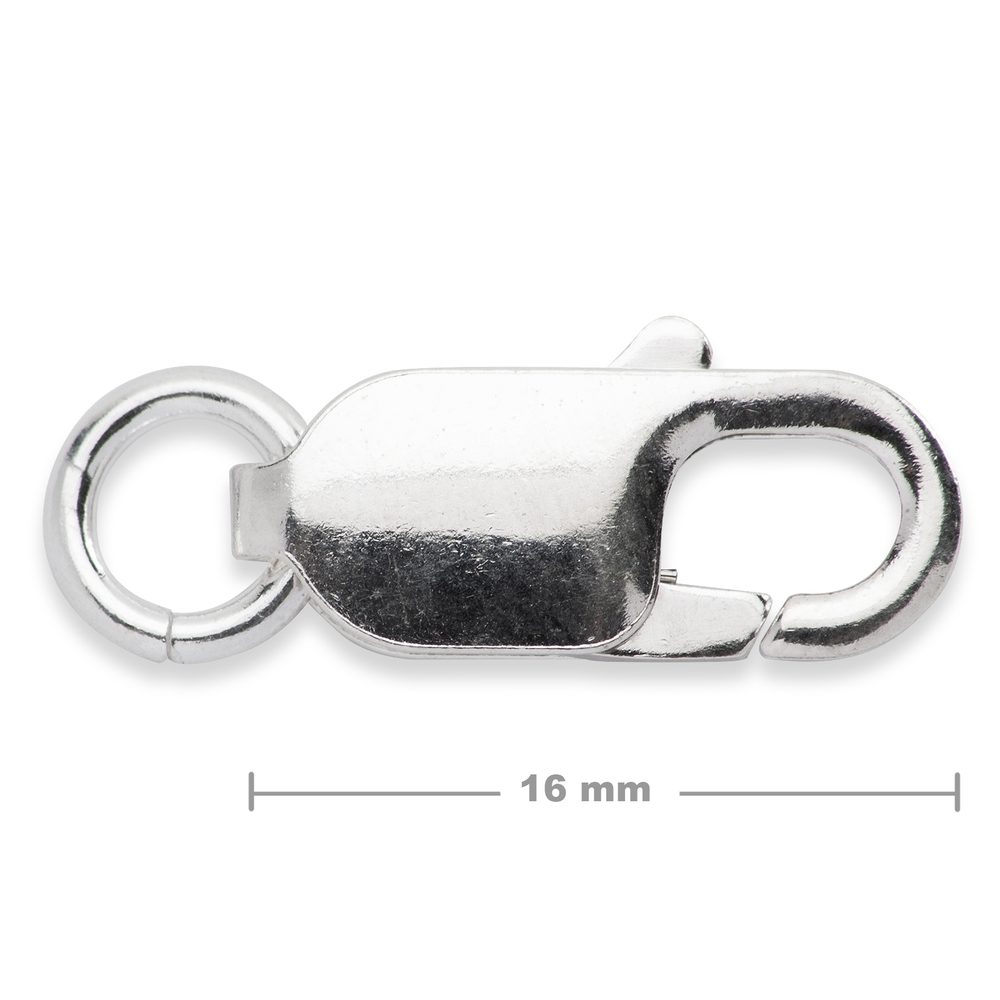 Stříbrná karabinka 16 mm - 5 ks