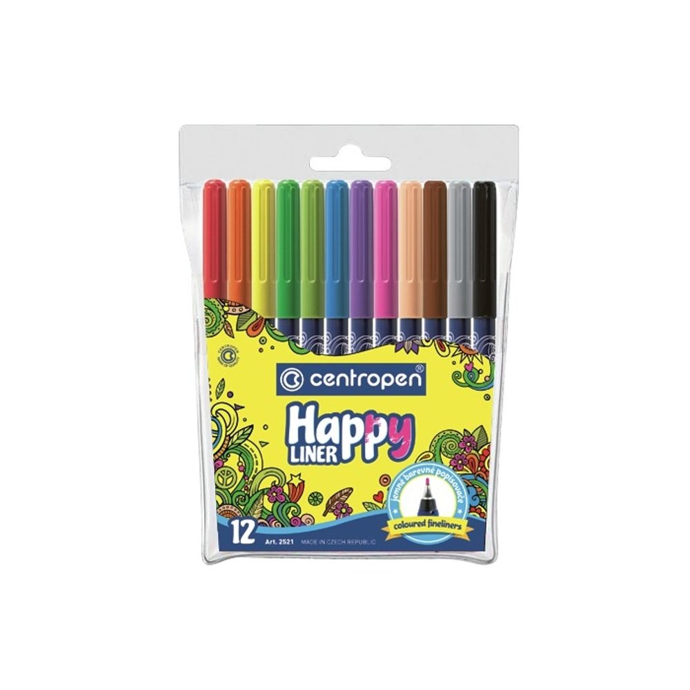 Centropen popisovače Happy Liner 2521 sada 12ks - 1 balení