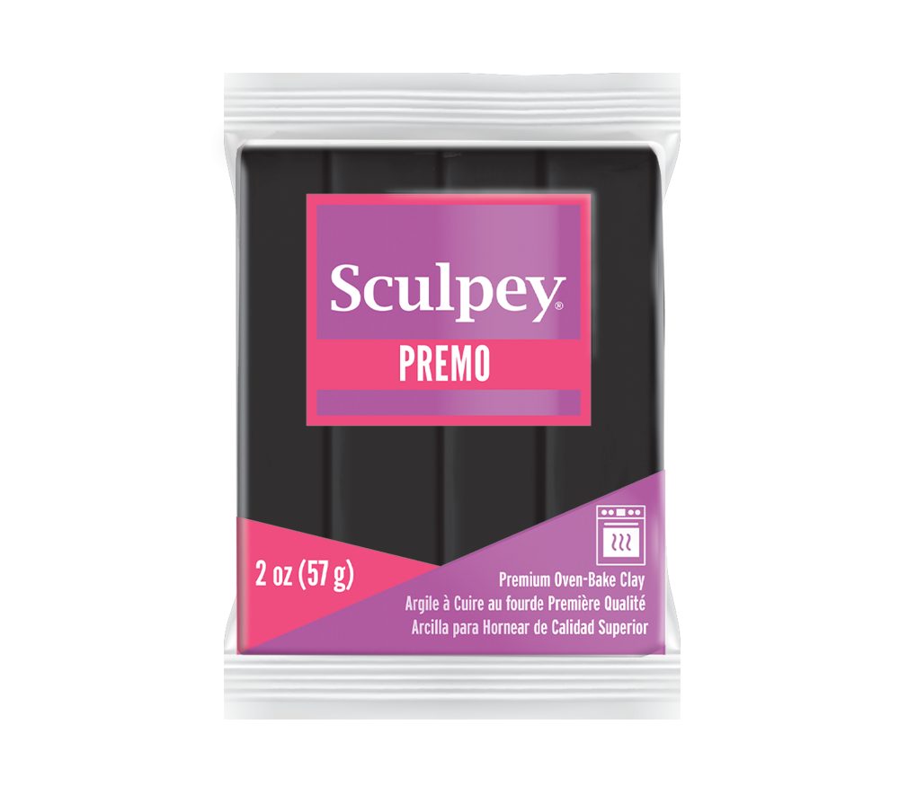 Sculpey PREMO Black černá - 5 ks - 5 ks