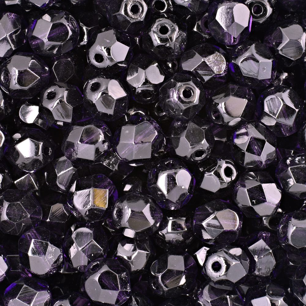 Manumi české broušené korálky 6mm Tanzanite - 150 ks