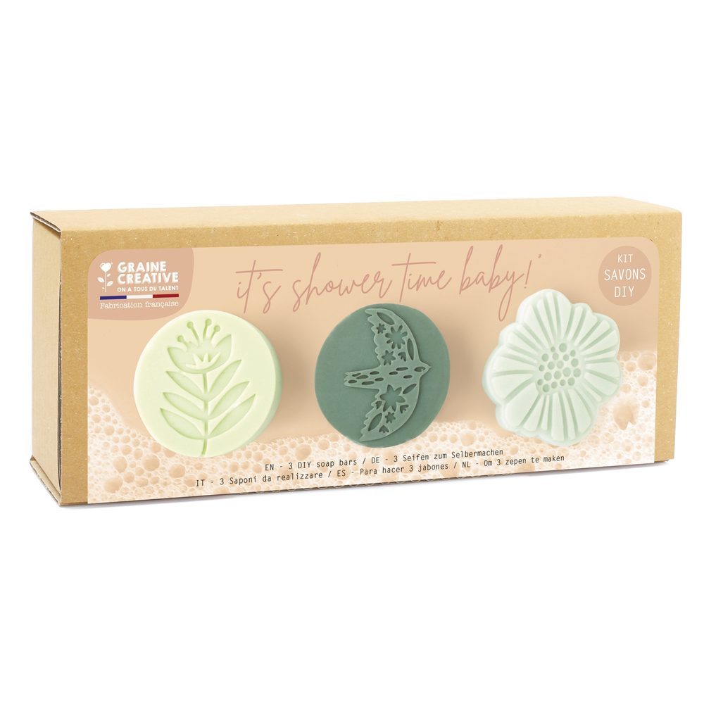Graine Creative Kreativní sada na výrobu mýdel Shower time nature - 3 sady
