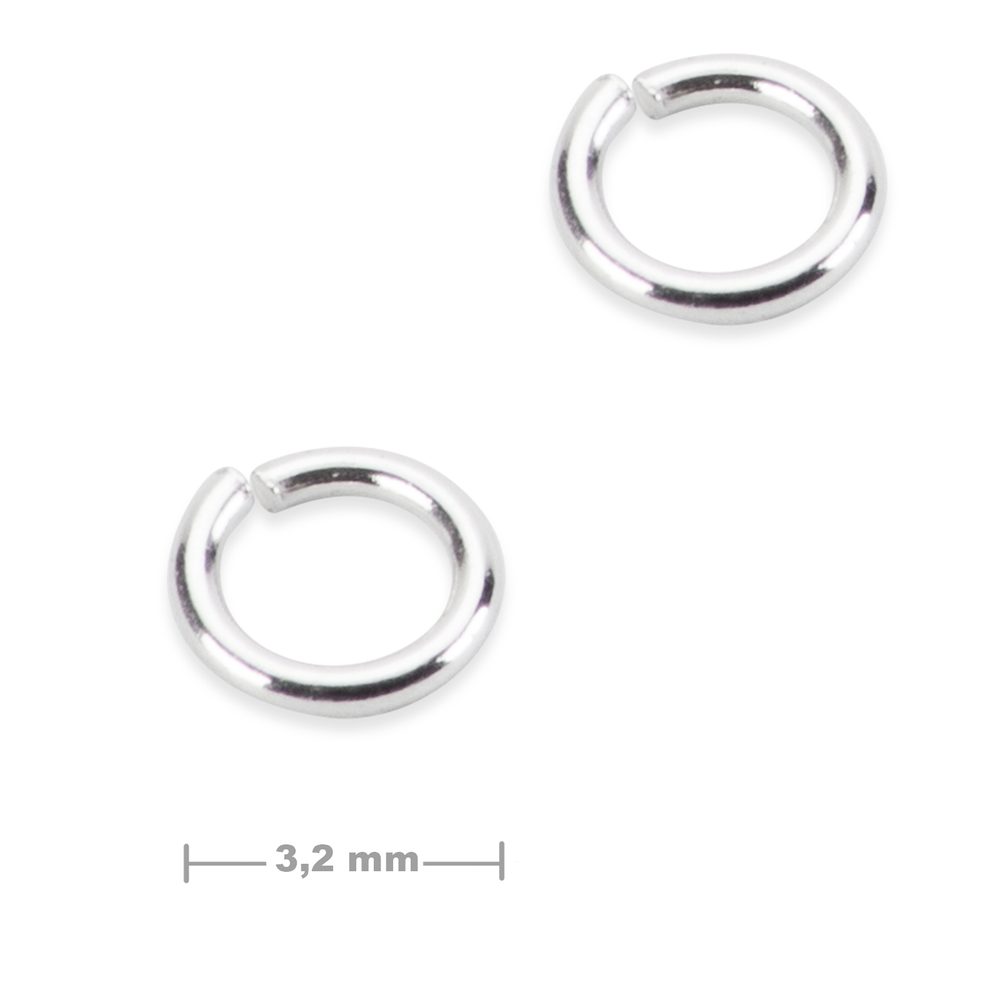 Stříbrný spojovací kroužek 3,2 mm - 50 ks