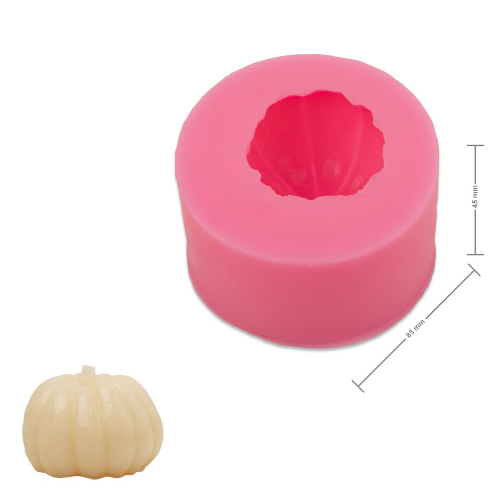 Manumi silikonová forma na odlévání kreativní hmoty 85 x 45 mm ve tvaru dýně - 3 ks