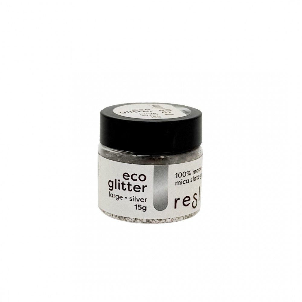 Reslin® Reslin eco glitry do ekologické pryskyřice 15 g vel. L v barvě stříbra - 3 ks