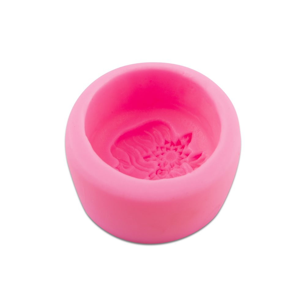 Silikonová forma na odlévání kreativní hmoty dívka s květy ve vlasech ø35x40mm - 1 ks