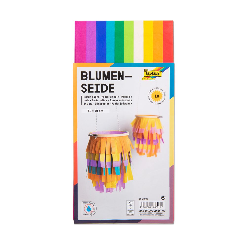 Sada hedvábných papírů 10 listů mix barev - 3 balení