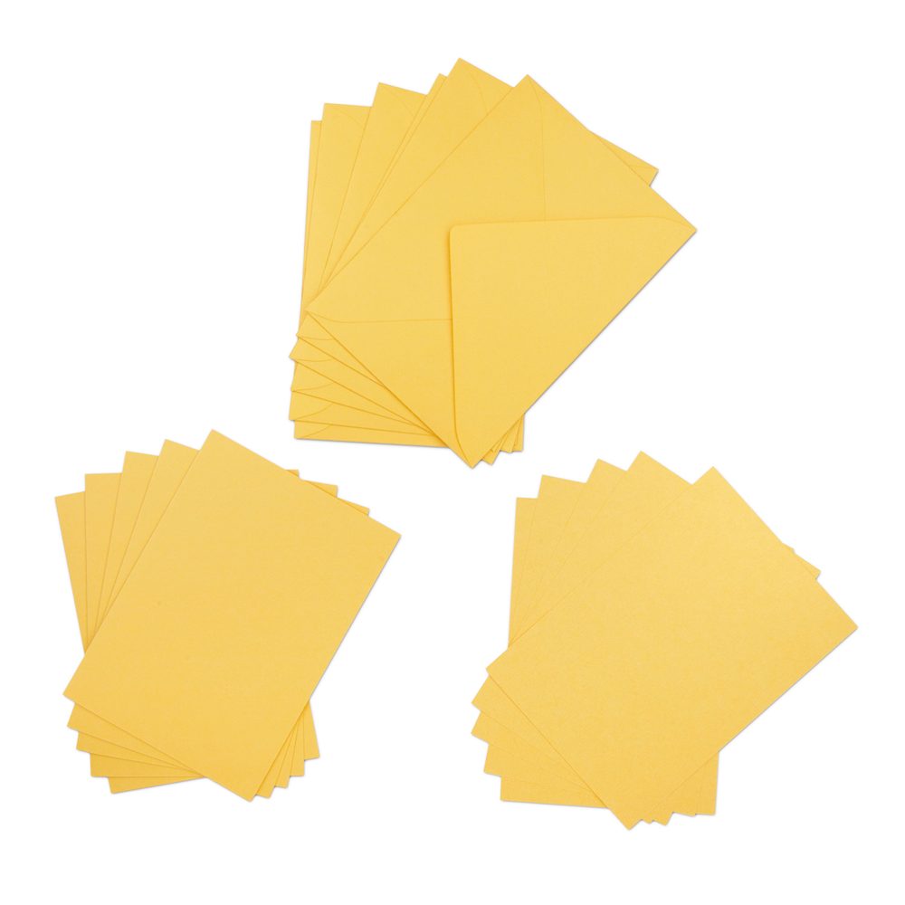 Sada přání s obálkami v barvě zlatá 5 ks - 3 balení