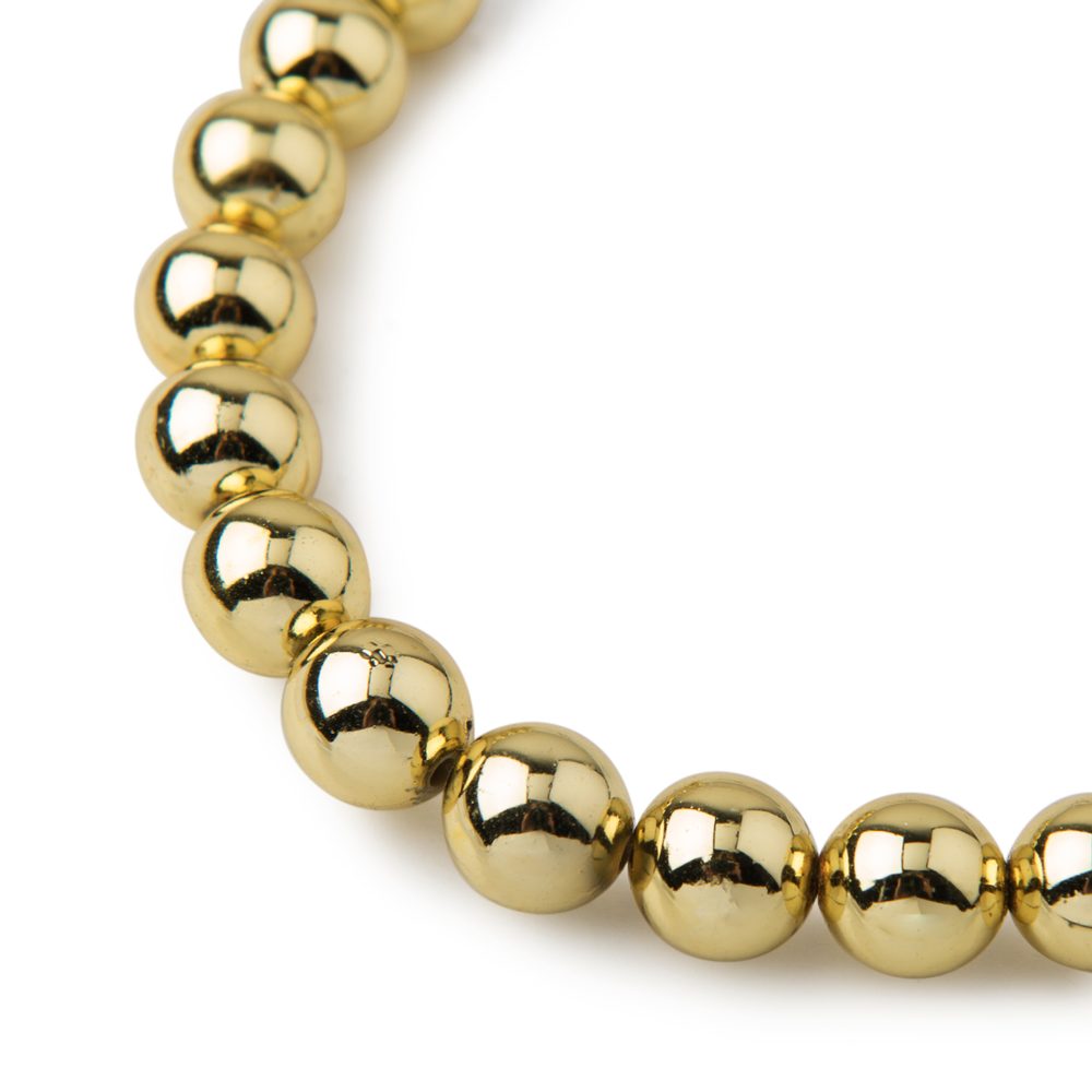 Akrylové metalické perle 10mm zlaté - 180 ks