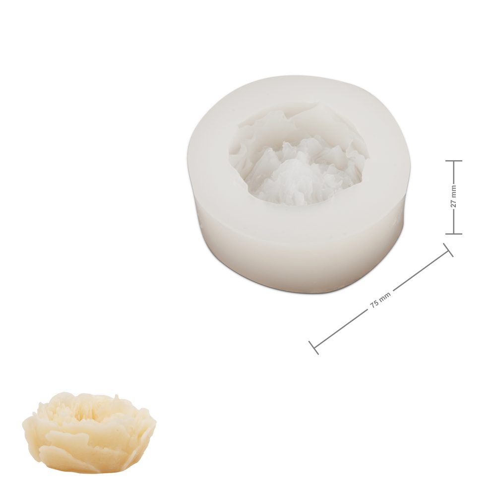 Manumi silikonová forma na odlévání kreativní hmoty 75 x 27 mm ve tvaru anglické růže - 3 ks