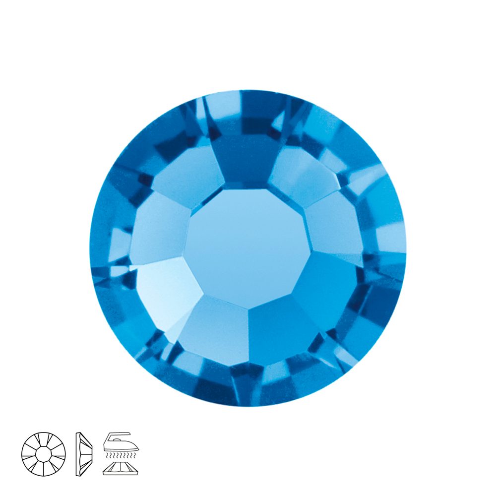 Preciosa MC nažehlovací šatonová růže MAXIMA SS20 Sapphire - 72 ks