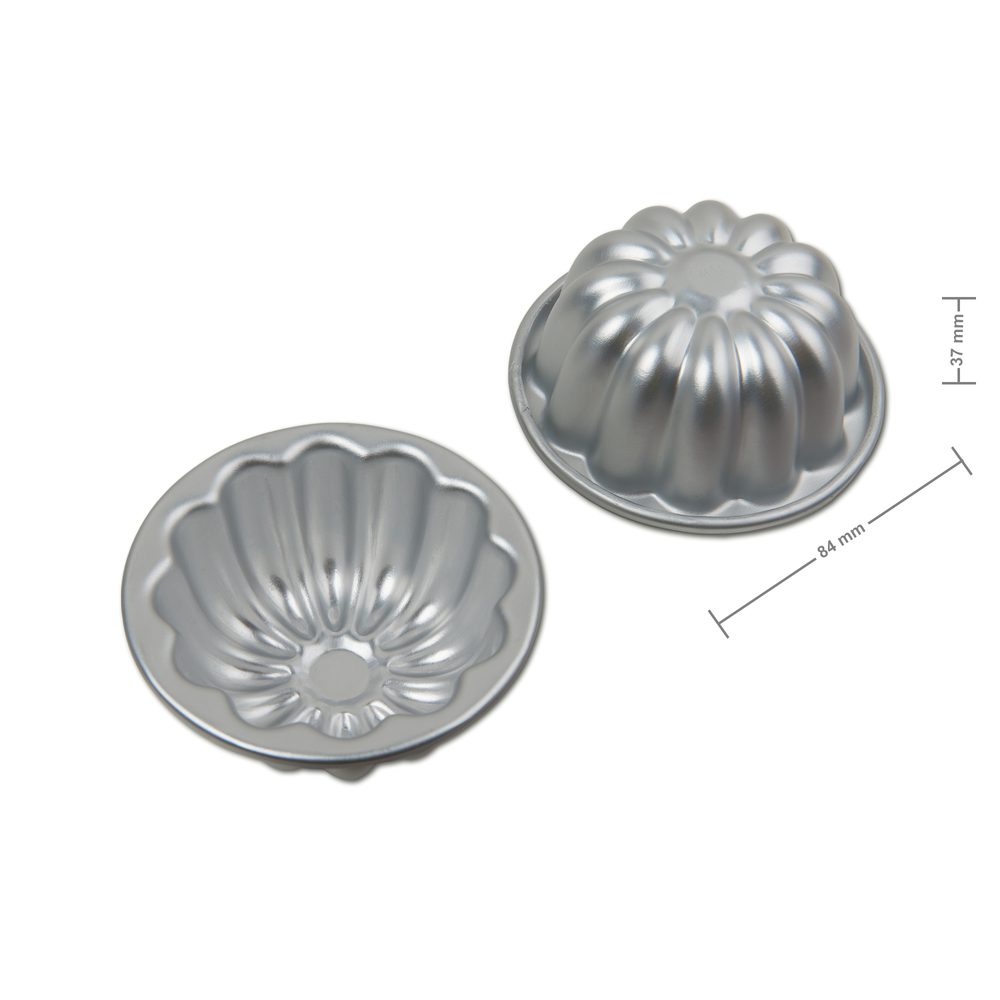 Manumi dvoudílná sada hliníkových forem na šumivé bomby 84 x 37 mm ve tvaru poupěte - 3 sady