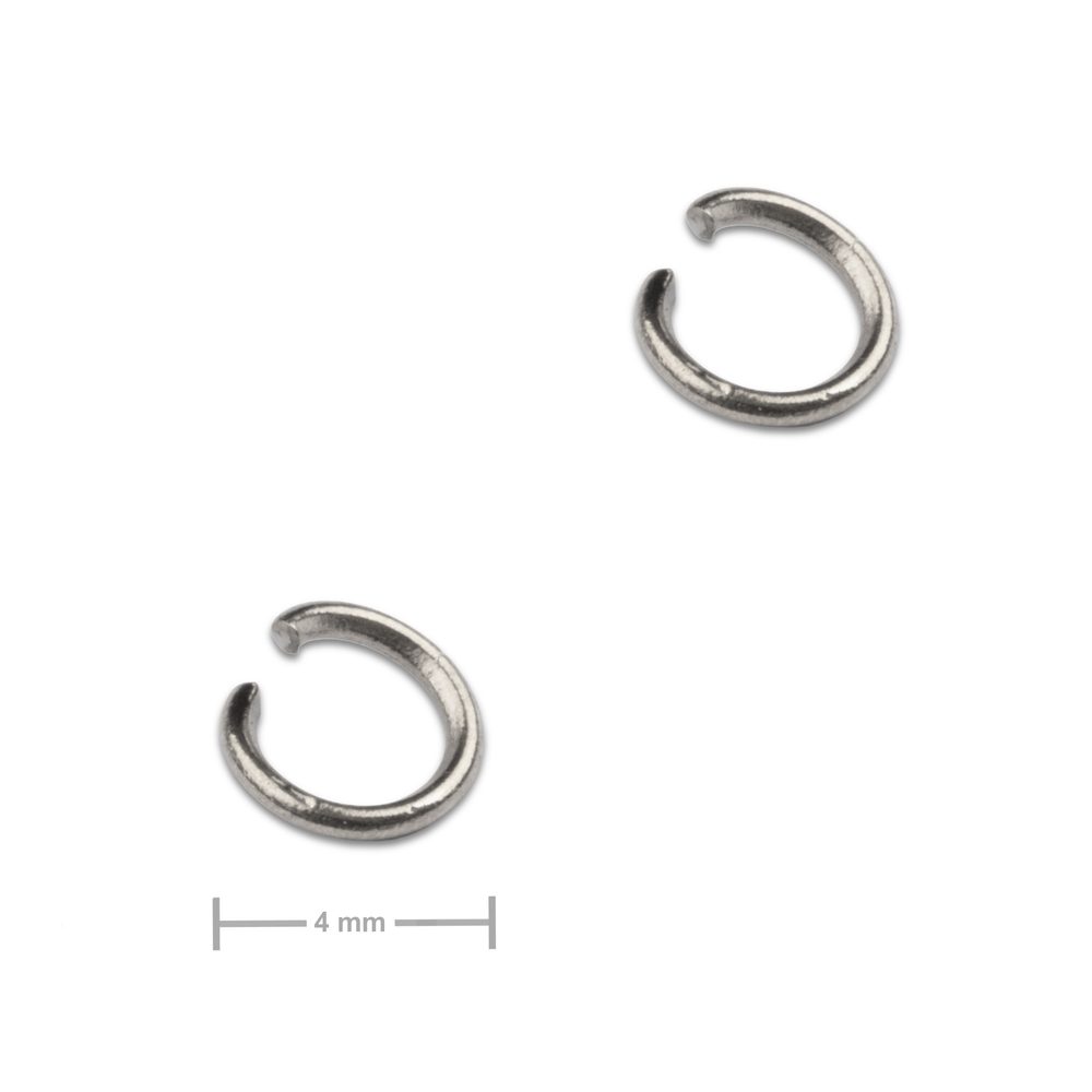 Spojovací kroužek z chirurgické oceli 4 mm - 25 ks