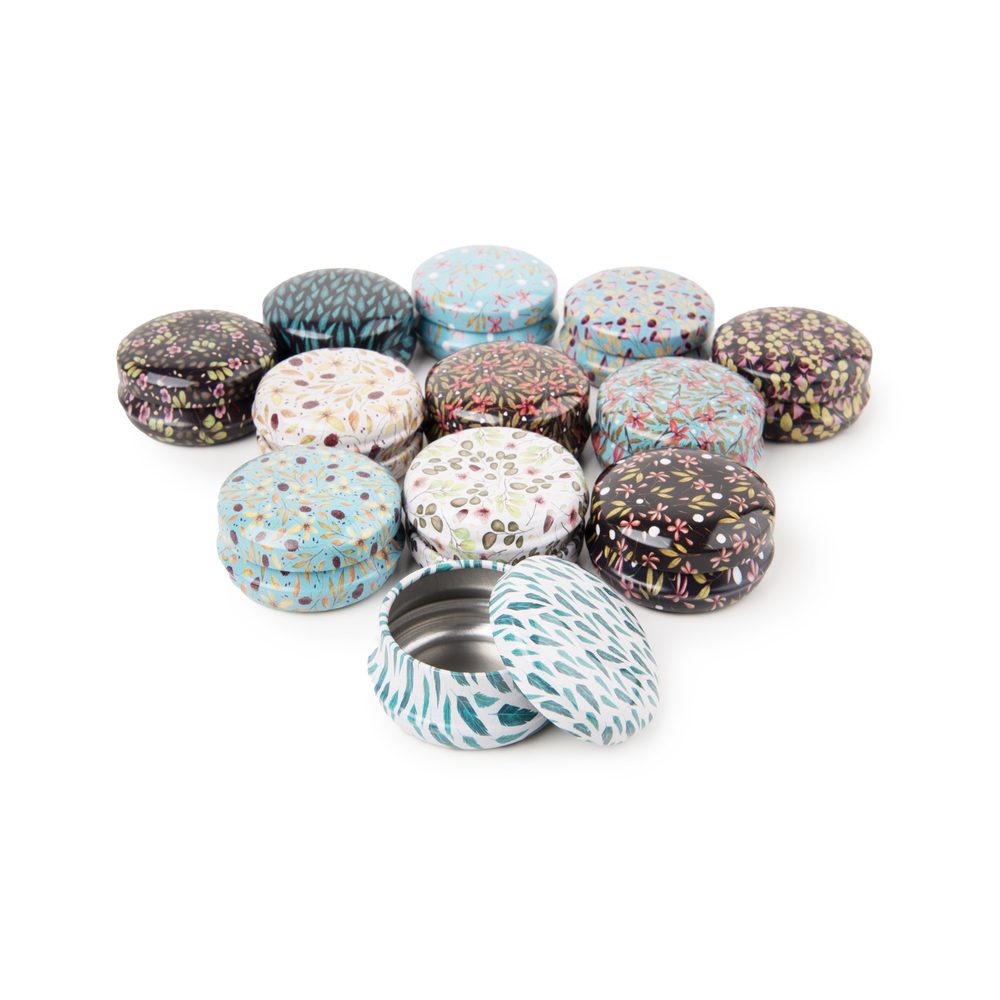 Kovové nádoby na čajové svíčky Vintage 12ks - 3 sady