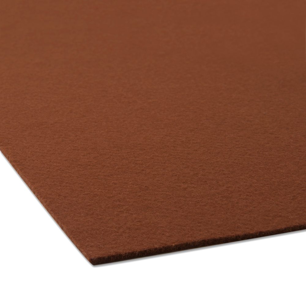 Filc / plsť dekorativní 3mm hnědá - 3 ks