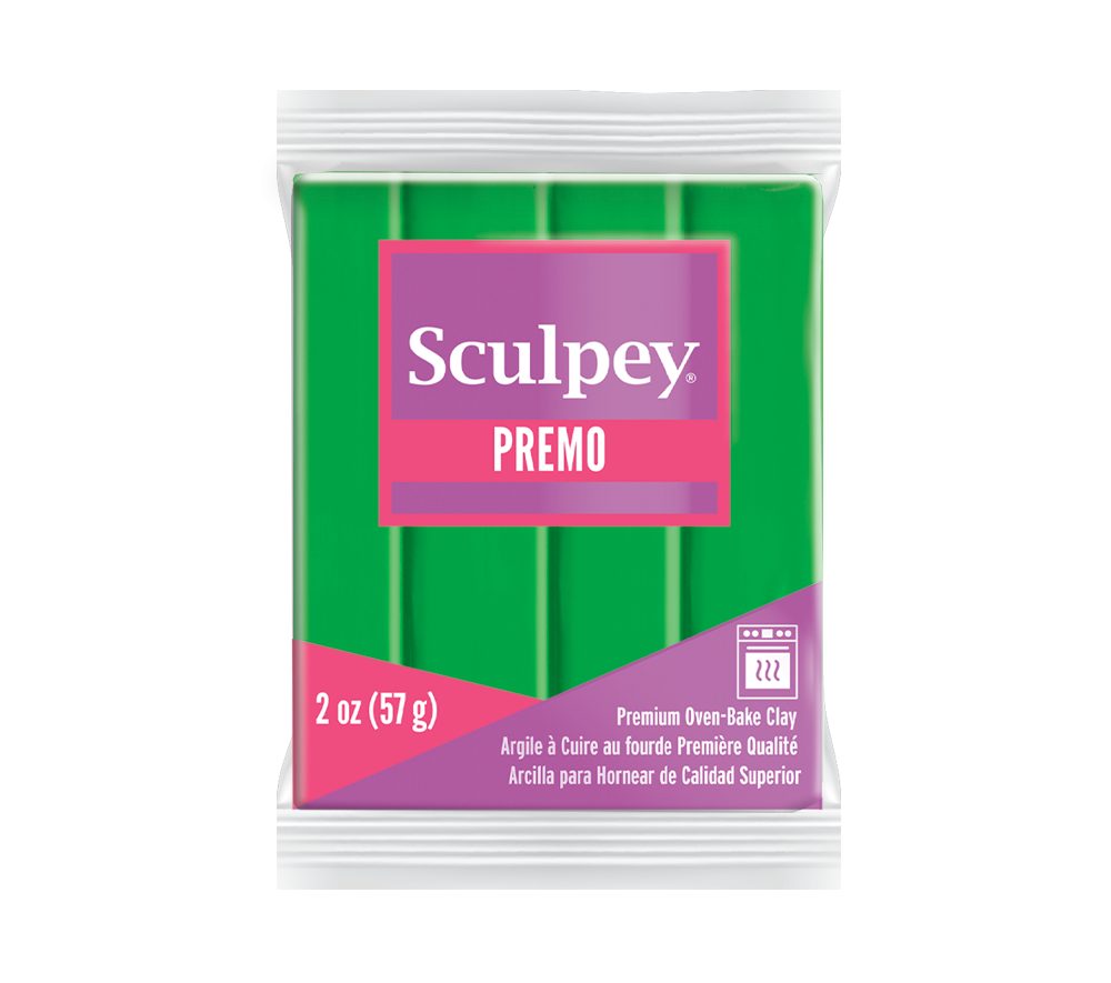 Sculpey PREMO Green zelená - 5 ks - 5 ks