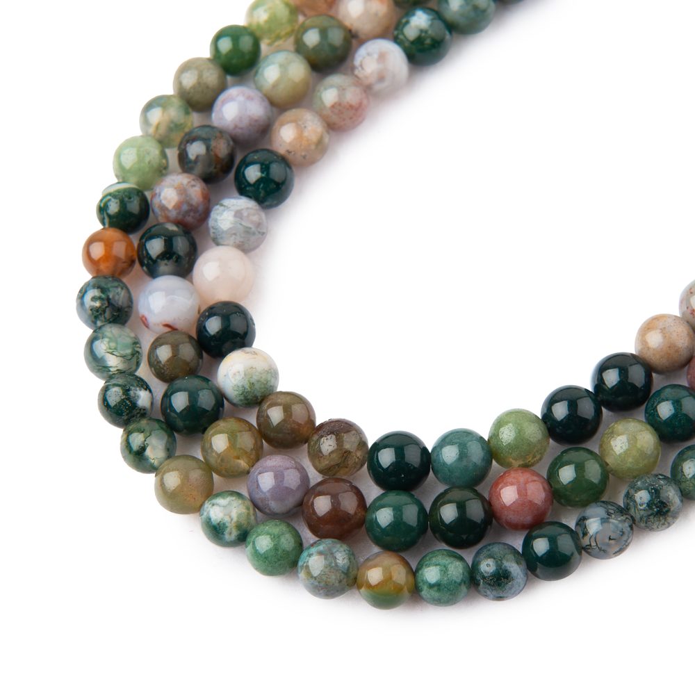Levně Korálky z minerálu Achát Indický 4 mm - 15 ks