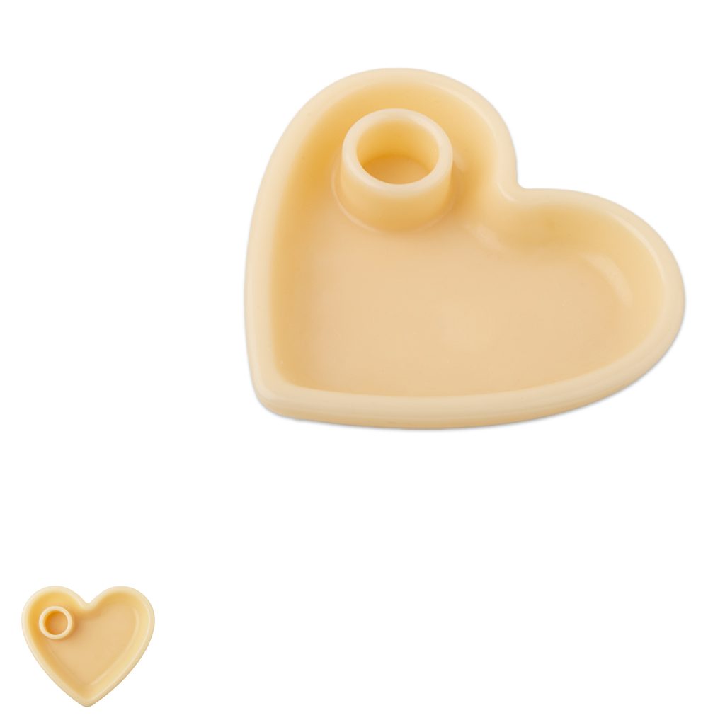 Silicone mold on a stand for 1 candle in the shape of a heart