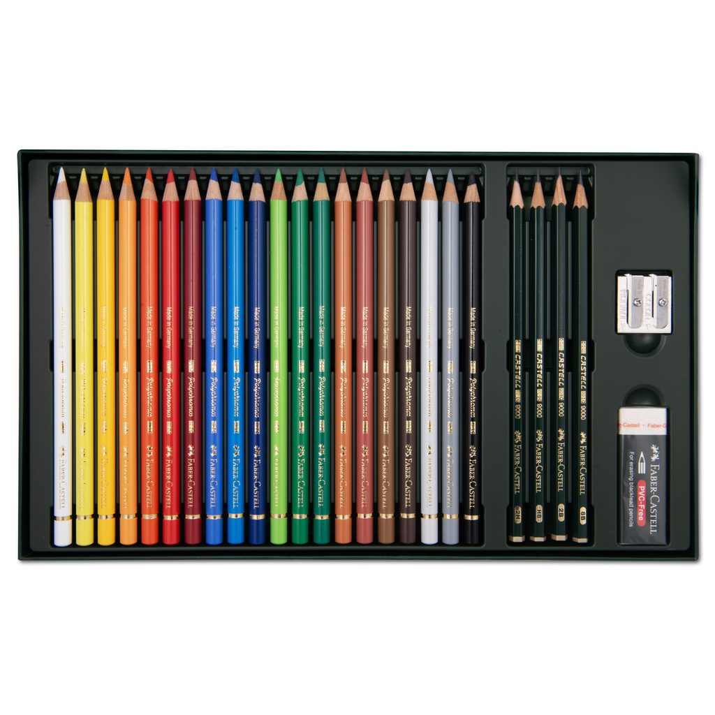 Faber-Castell Polychromos Pencil Set 120 + Sharpener