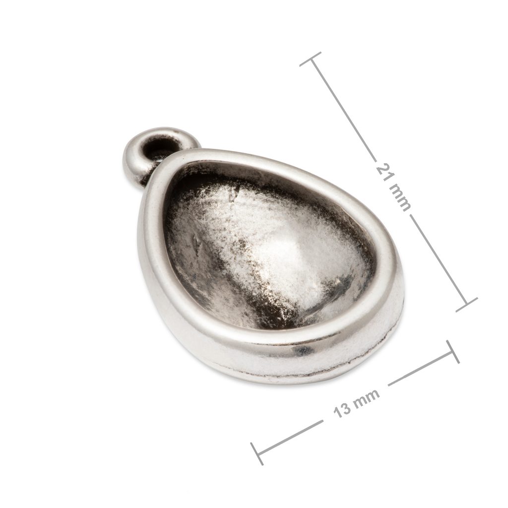 Manumi pendant with a setting for SWAROVSKI 4320 14x10mm silver-plated |  Manumi.eu