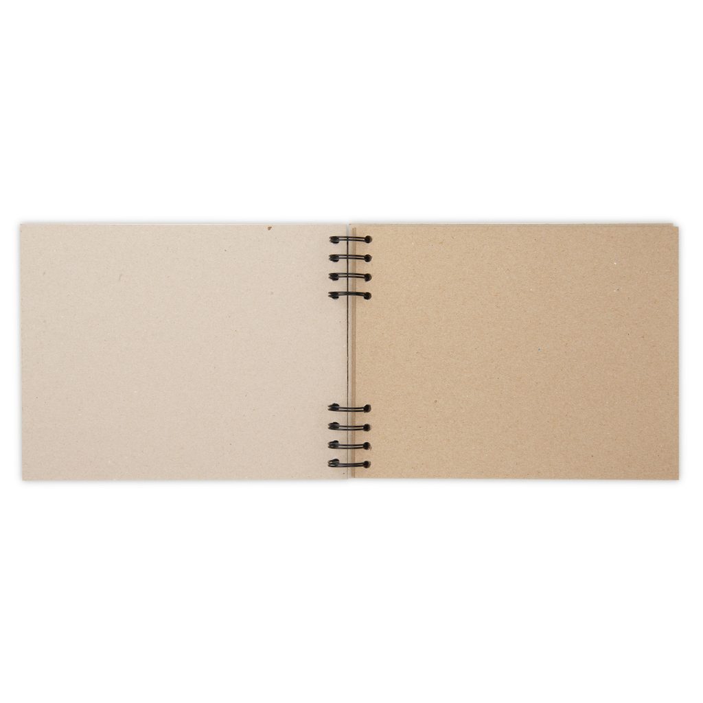 Scrapbookový kroužkový blok na šířku 35 listů A5 v přírodní barvě  160-200g/m² | Manumi.cz