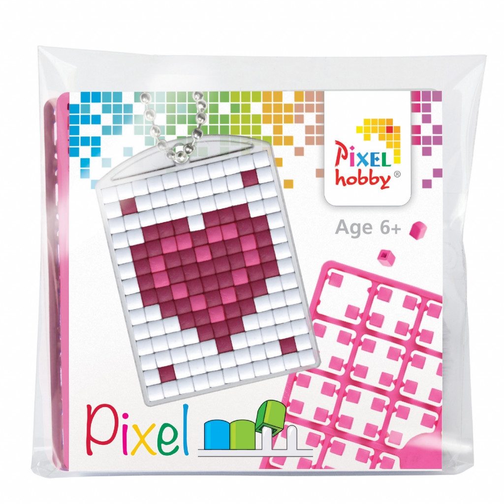Pixel keychain hearts | Manumi.eu