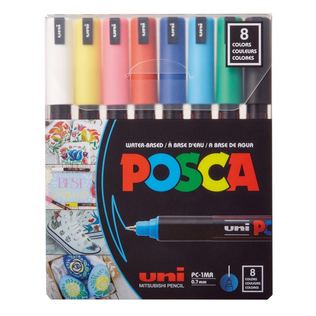 POSCA set of markers 1MR acrylic colours mix 8pcs