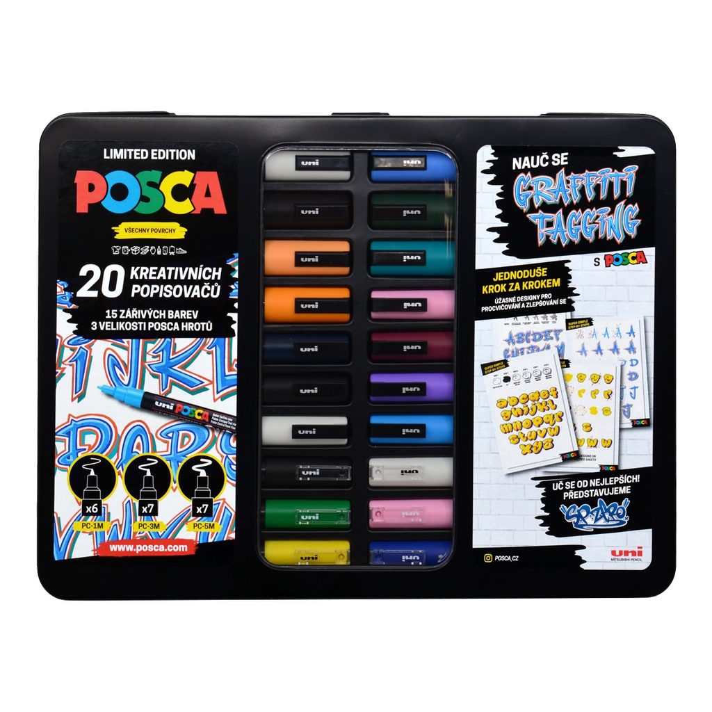 Posca - Pack de 20 marqueurs - pointes et couleurs assorties