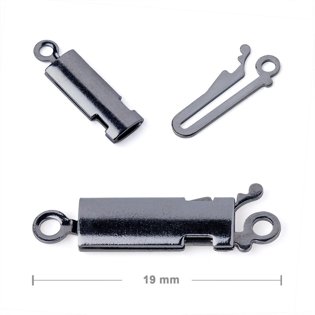 Box clasp 19mm anthracite Manumi.eu