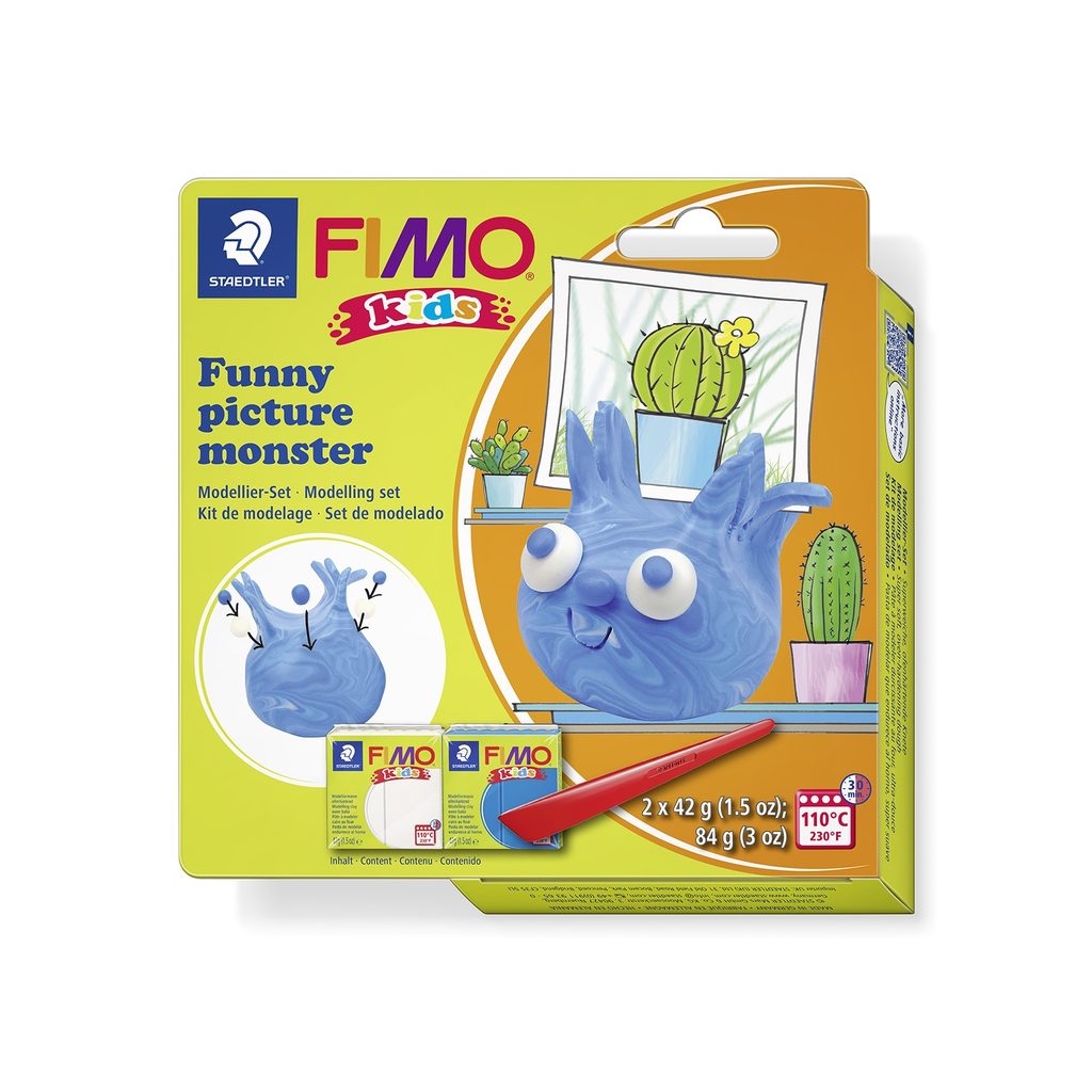 Sada FIMO kids Funny modrá příšera | MANUMI