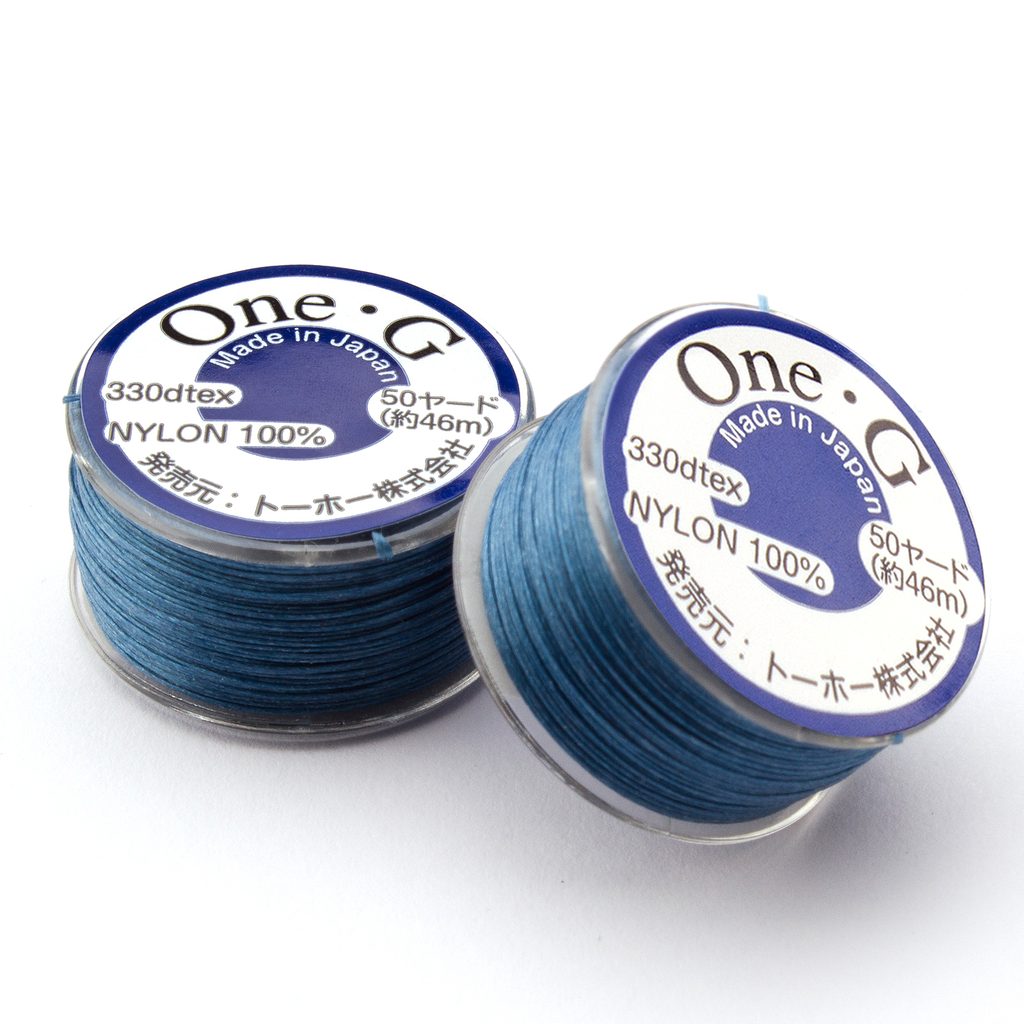 Toho One-G nylon beading thread blue No.7
