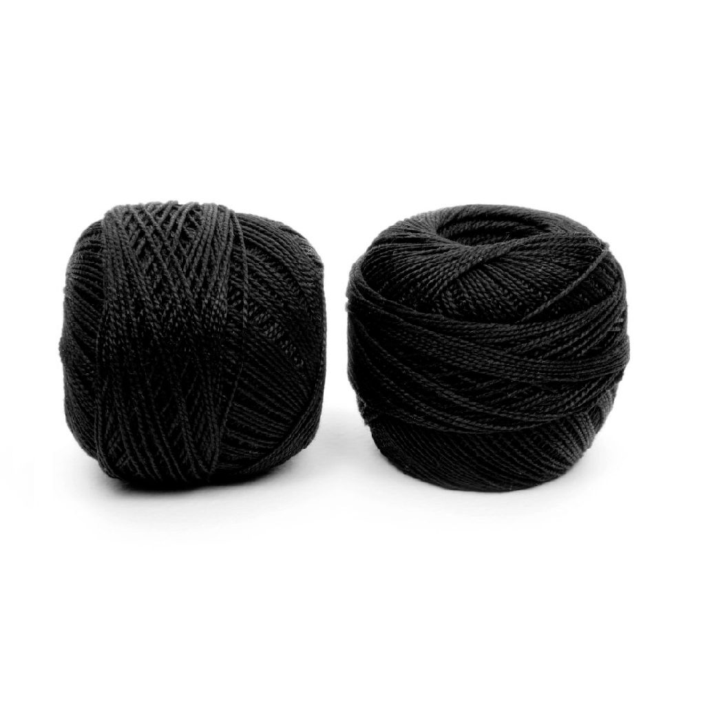 Pearl crochet yarn 85m black