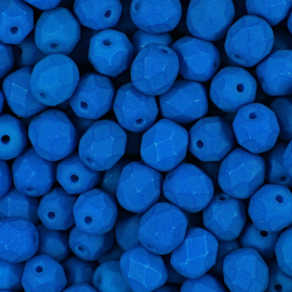 Broušené korálky 6mm Neon Blue | Korálky.cz