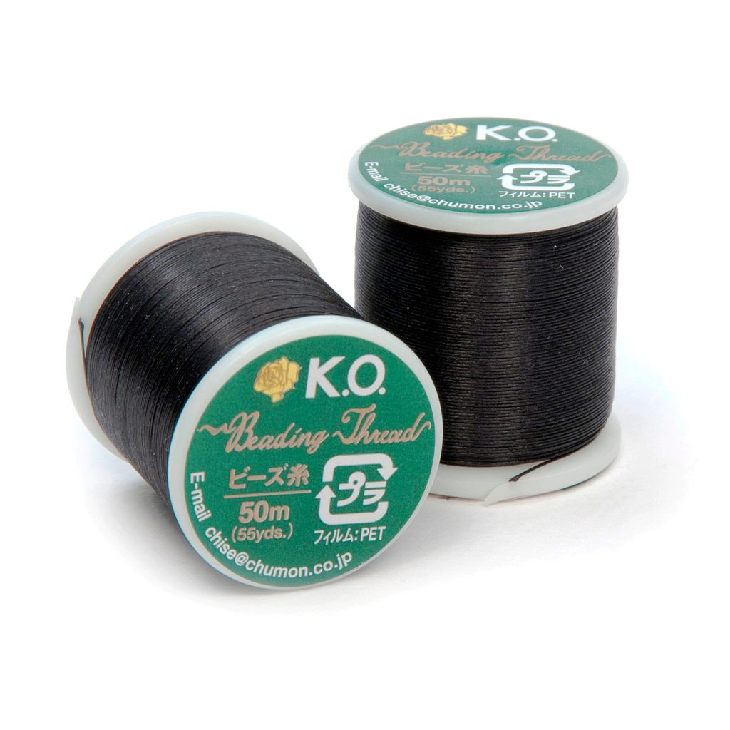 K.O. beading thread B 50m black No.12