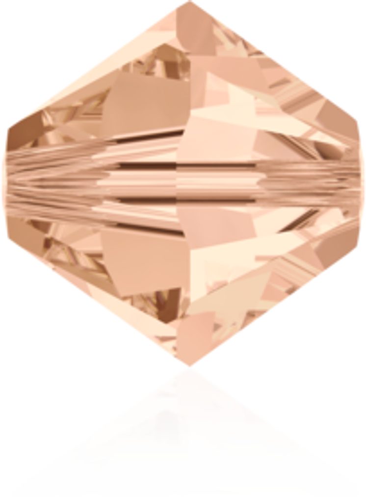 200 Perles Facettes De Bohême Preciosa, 4mm, Couleur Light Peach - Neuves