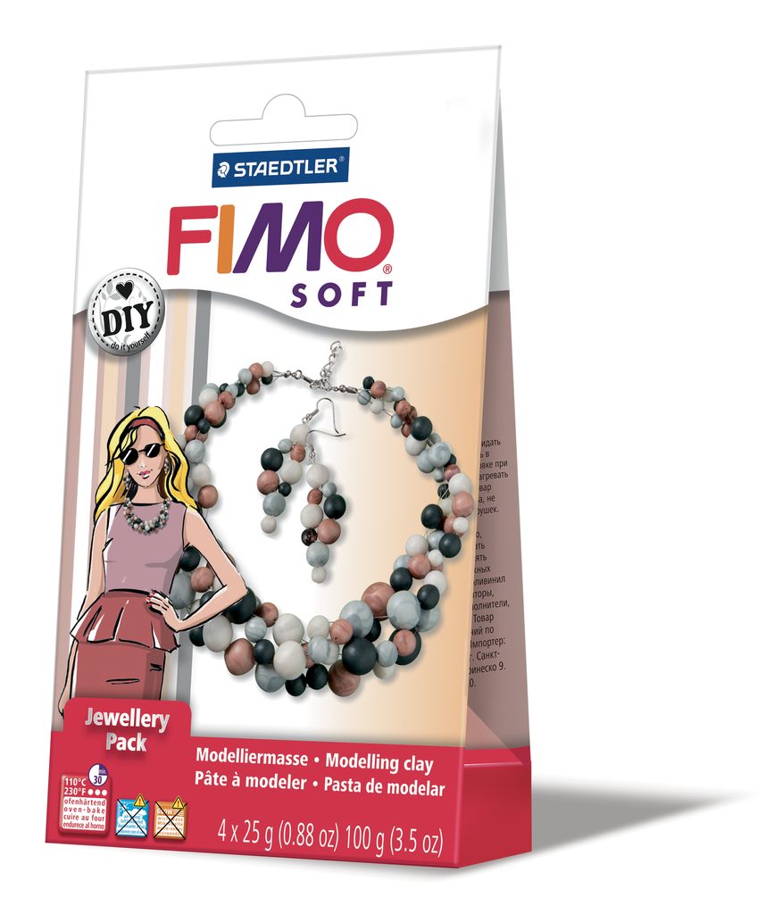FIMO Soft DIY šperková sada na náhrdelník a náušnice v zemitých barvách |  Manumi.cz
