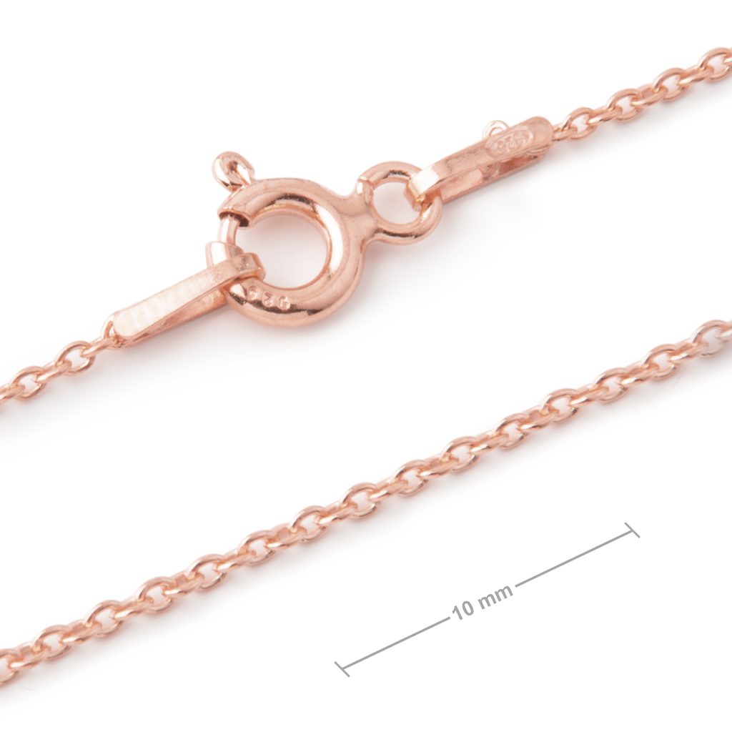 Silver finished chain rose gold-plated 45cm No.920 | Manumi.eu