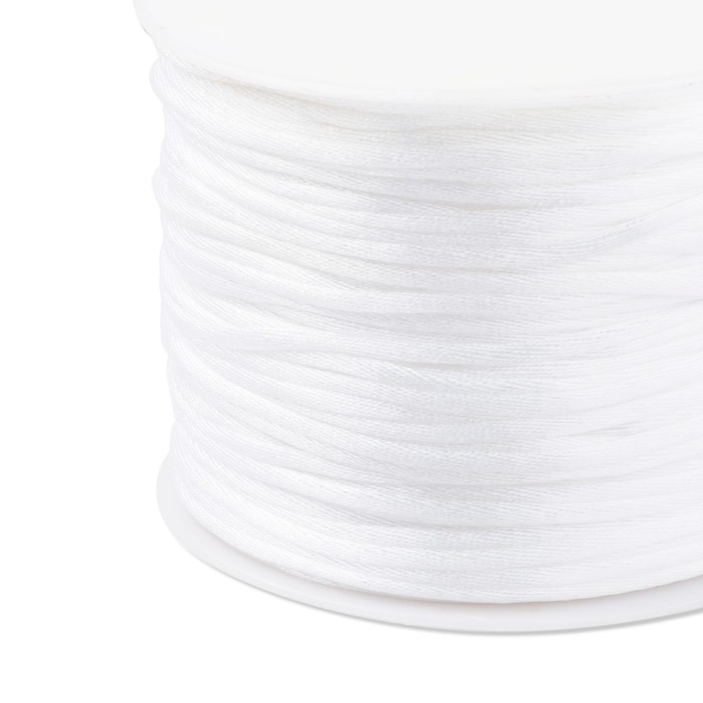 scherp grootmoeder Rechtmatig Nylon satin cord 1,5mm/2m White | Dobeado.com