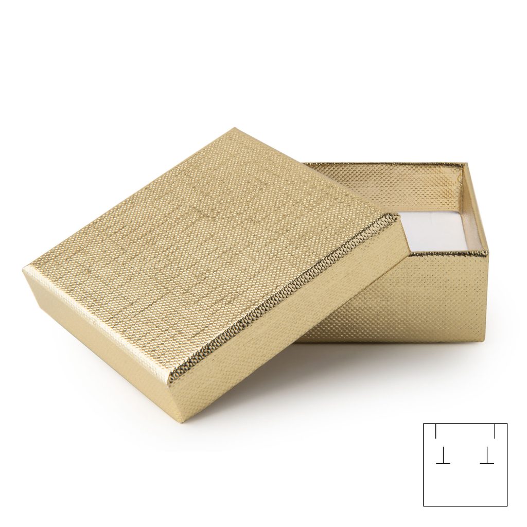Darčeková krabička na šperk zlatá 57x57x23mm | Manumi.sk