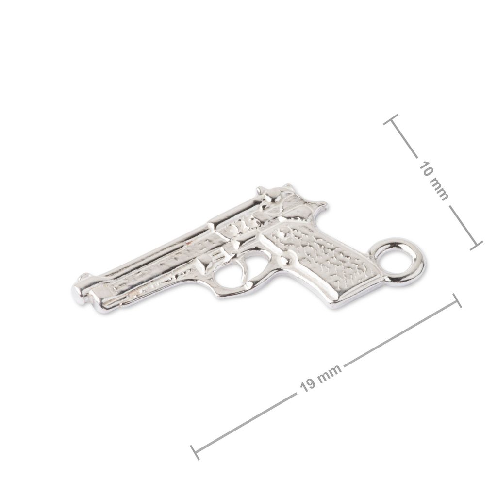 Stříbrný přívěsek pistole č.1021 | Manumi.cz