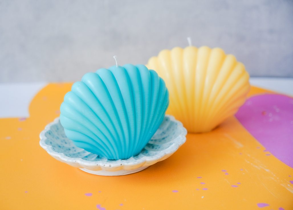 Svíčka ve tvaru mušle