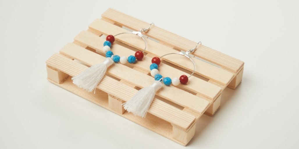 Návod na výrobu boho náušnic s broušenými minerály 6