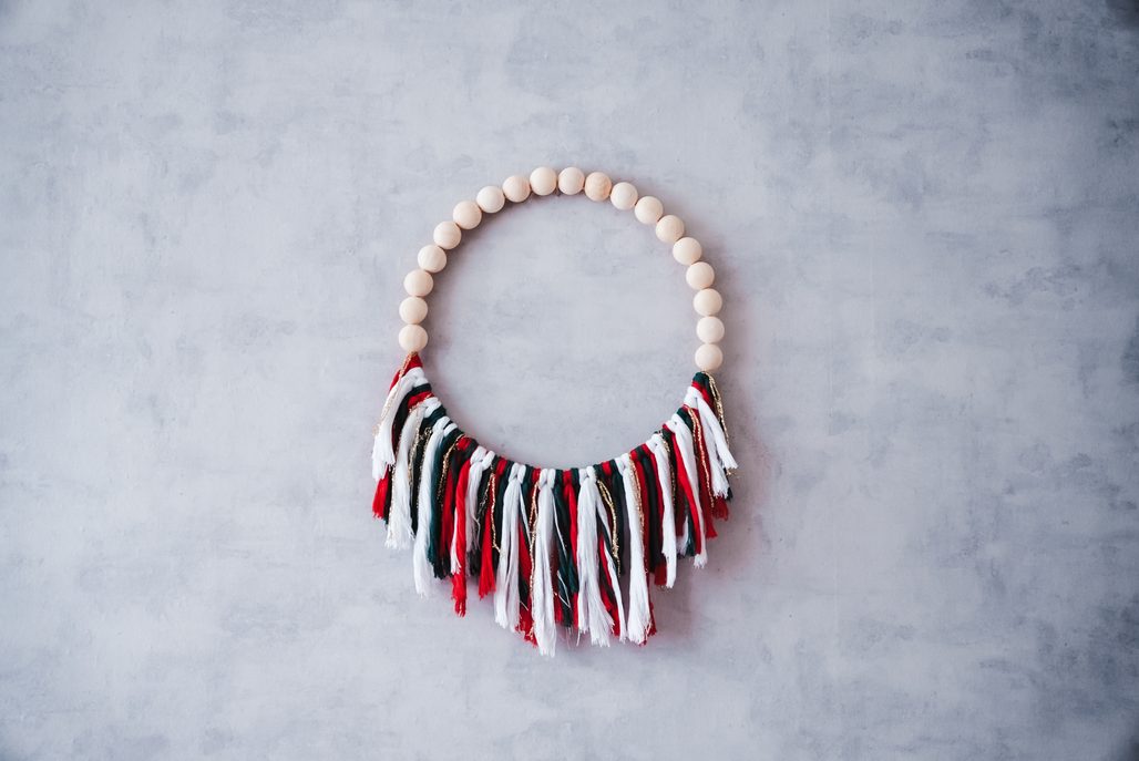 Vánoční věnec s třásněmi