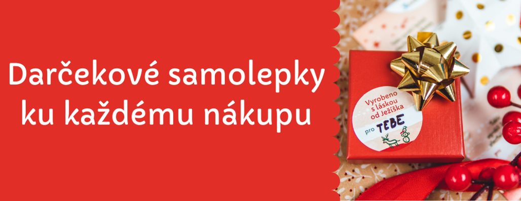 Vánoční samolepky jako dárek k nákupu